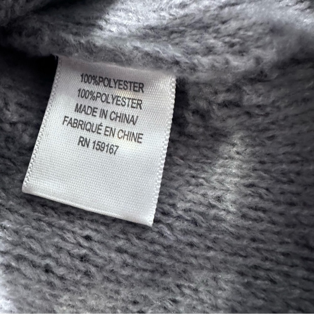 Milly Cropped Fringe Looped Gray Knit Sweater‎ Small - Picture 8 of 11